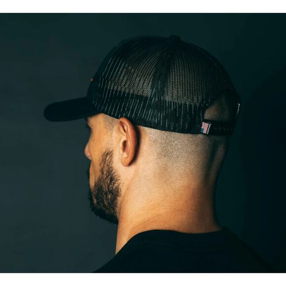 Jocko Fuel by Jocko Willink Black Logo Truckers Mesh Snapback Baseball Cap Hat - Picture 2 of 11